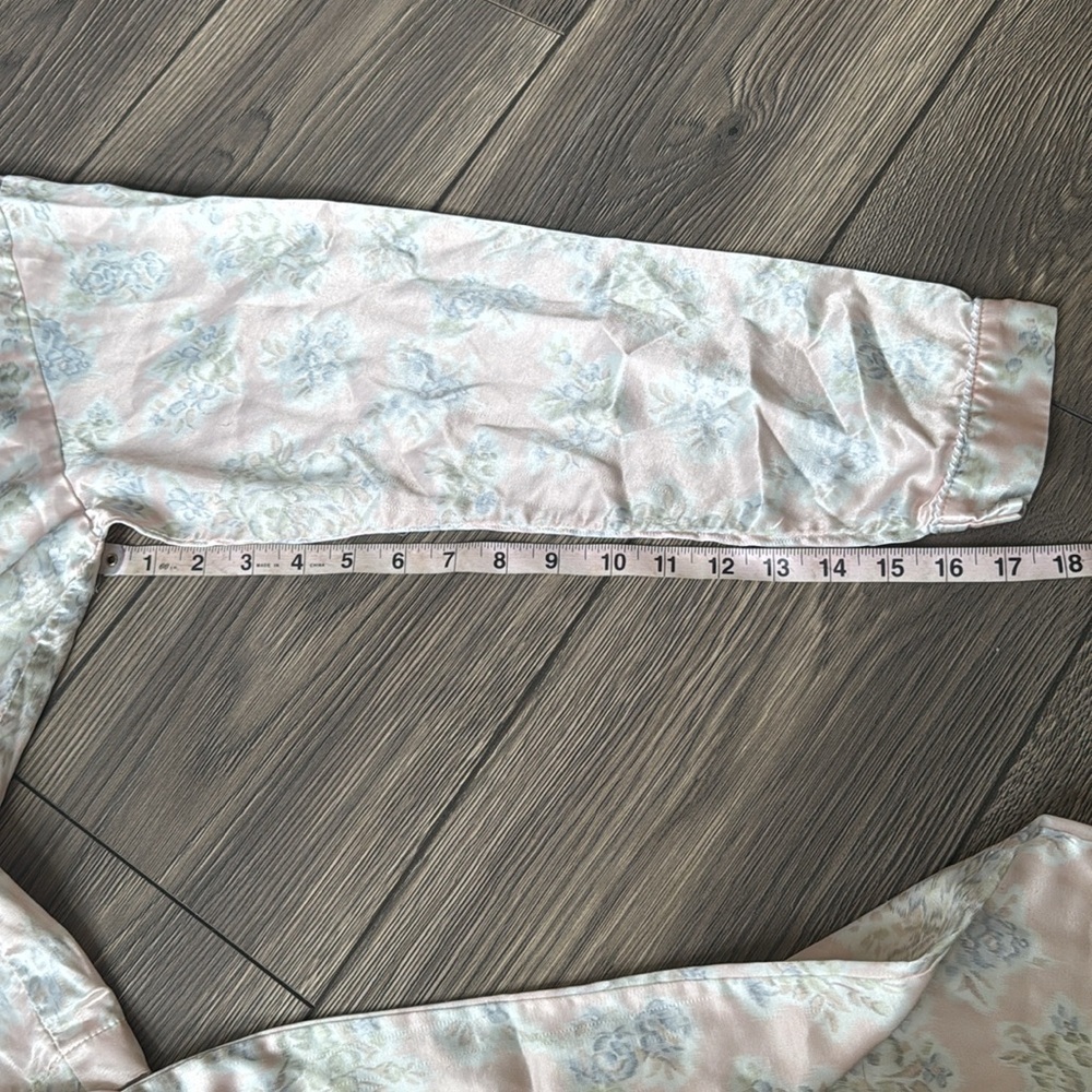 Vintage Amanda Stewart romantic floral pajama set size large baby pink - Picture 14 of 14